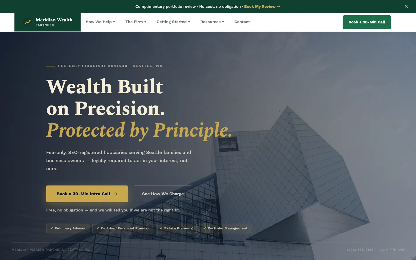 Meridian Wealth Partners website